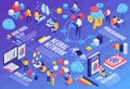 Neural Network Diagram Composition Royalty Free Stock Photo