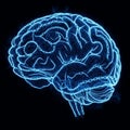 Gen AI digital brain glowing circuits or neural network, deep learning,concept of artificial intelligence, abstract technologies Royalty Free Stock Photo