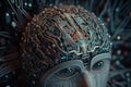 neural network of electronic brain Royalty Free Stock Photo