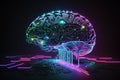 neural network of electronic brain Royalty Free Stock Photo