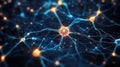 Neural network forming interconnected brain synapses and cells Royalty Free Stock Photo