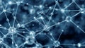 Neural network glowing: Abstract digital connections in futuristic blue tones Royalty Free Stock Photo