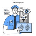 Neural network helping people with policemen assistance. Self-learning