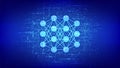 Neural network icon made with binary code. AI. Artificial Intelligence. Machine Learning. Deep learning. Big data analysis