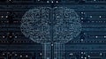A Neural network icon representing the artificial intelligence technique used for pattern recognition created with Generative AI Royalty Free Stock Photo
