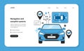 Neural network in navigation and autopilot systems . Self-learning Royalty Free Stock Photo