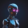 Neural Network Nodes Deep Learning Artificial Intelligence Machine Learning Model. Royalty Free Stock Photo