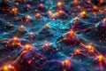 Neural Network Representation: Vibrant Colors and Interconnected Shapes, generative ai