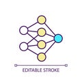 Neural network RGB color icon Royalty Free Stock Photo