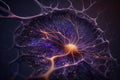 neural network simulation, with real-time processing and visualization of its internal workings Royalty Free Stock Photo