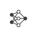 Neural network structure vector icon Royalty Free Stock Photo