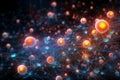 Neural Network Synapse Visualization. Created with Generative AI Royalty Free Stock Photo