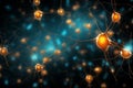 Neural network synapses firing in the brain