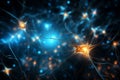 Neural network synapses firing in the brain