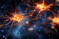 Neural network synapses firing in the brain