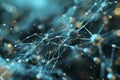 Neural network view of artificial intelligence working in Big Date or the digital metaverse in the future. Innovations of Royalty Free Stock Photo