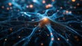 neural network visualization, futuristic depiction of neuronal network structure, representing intelligence and