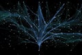 Neural network visualization with intricate connections and glowing nodes Royalty Free Stock Photo