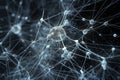 Neural networks abstract concept visualization, AI generative image Royalty Free Stock Photo