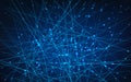Neural Networks. Artificial intelligence and deep learning concept. Lines and Nodes connected into cells computer web. Vector Royalty Free Stock Photo