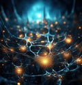 neural networks, that becomes denser Royalty Free Stock Photo