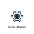 Neural networks icon. Simple element Royalty Free Stock Photo