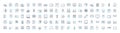 Neural networks vector line icons set. Neurons, Networks, Learning, AI, Weights, Synapses, Deep illustration outline