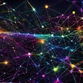 Neural Nexus - Dynamic AI Network Visualization Royalty Free Stock Photo