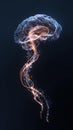 Neural Nexus: A Glowing Bayesian Brain Adapting to Data Streams with Pulsating Light Connections Royalty Free Stock Photo