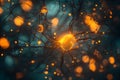 Neural Pathways Concept With Glowing Dendrites And Axons Showcasing Brain Activity And Digital Synapses. Generative AI