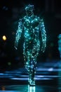 A neural person visualizes biohacking. Modern biohacking Royalty Free Stock Photo