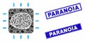Neural Processor Mosaic and Scratched Rectangle Seals