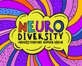 Neuro diversity, autism acceptance. Human minds and experiences diversity. I