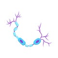 neuro neurons cartoon vector illustration