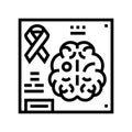 neuro-oncology researching line icon vector illustration