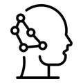 Neuro restructuring icon, outline style Royalty Free Stock Photo