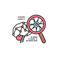 Neurobiology color line icon. Pictogram for web page, mobile app