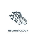 Neurobiology icon. Line simple Science icon for templates, web design and infographics