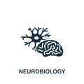 Neurobiology icon. Monochrome simple Science icon for templates, web design and infographics