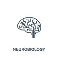 Neurobiology icon from science collection. Simple line element Neurobiology symbol for templates, web design and infographics