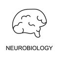 neurobiology line icon. Element of medicine icon with name for mobile concept and web apps. Thin line neurobiology icon can be