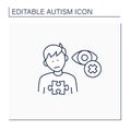 Neurodevelopmental disorder line icon