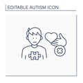 Neurodevelopmental disorder line icon