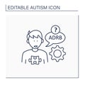 Neurodevelopmental disorder line icon