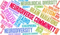 Neurodiverse Community Word Cloud Royalty Free Stock Photo