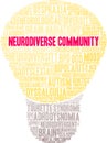 Neurodiverse Community Word Cloud Royalty Free Stock Photo