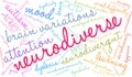 Neurodiverse Word Cloud Royalty Free Stock Photo