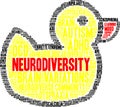 Neurodiversity Word Cloud Royalty Free Stock Photo
