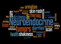 Neuroendocrine tumors word cloud concept 2