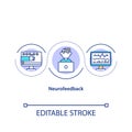 Neurofeedback concept icon Royalty Free Stock Photo